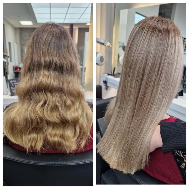 Schöner kühler Strähnenverlauf von unserer Ines##haardesignnadineschmid#haardesignnadinegoeth#labiosthetique#wella#redken#glynth#greatlenghts#hairtalk#teamwork#bayertor#wirausrain#